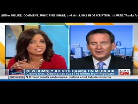 Soledad O'Brien Takes On Tim Pawlenty Over Ad's Claim That Obama Cut Medicar [8-15-2012]