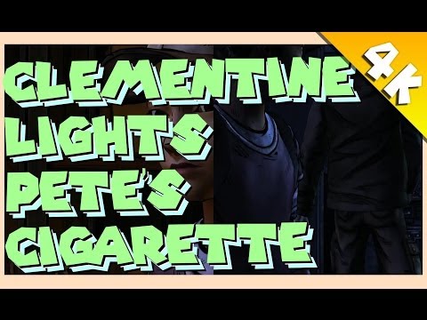 The Walking Dead Season 2 Ep 2 - Clementine Lights Pete's Cigarette [4K 1080p HD]