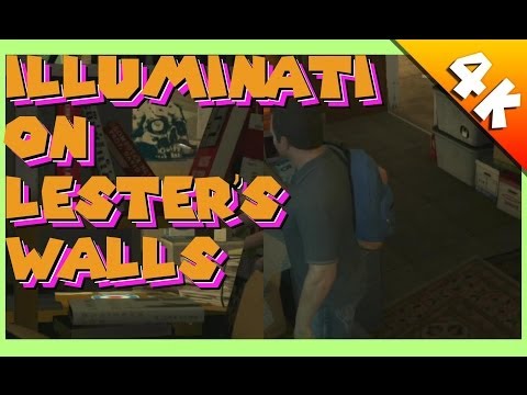 GTA V - Illuminati on Lester's walls [4K 1080p HD Xbox 360, PS3]