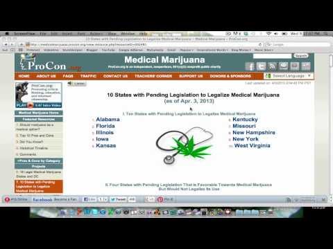 10 States Pending Legislation to Legalize Medical Marijuana [+2013 Florida Bill]