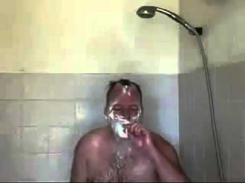 | Crazy dude take a shower |