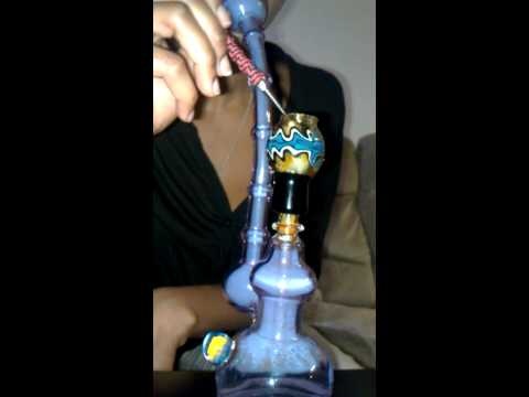 Me Glassworks Purple Bamboo Bubbler