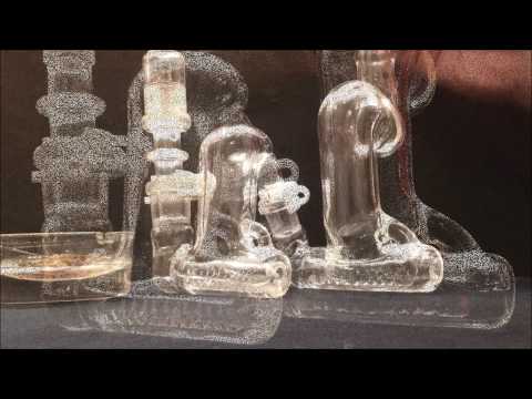 Soulshine Family Glass (SSFG) Gridded Bubbler by Dave M, w/ Mini AC/Perc doing Dabs!